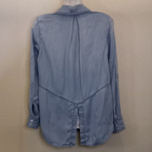 Sam Edelman Chambray Long Sleeved Top - Picture 7 of 14